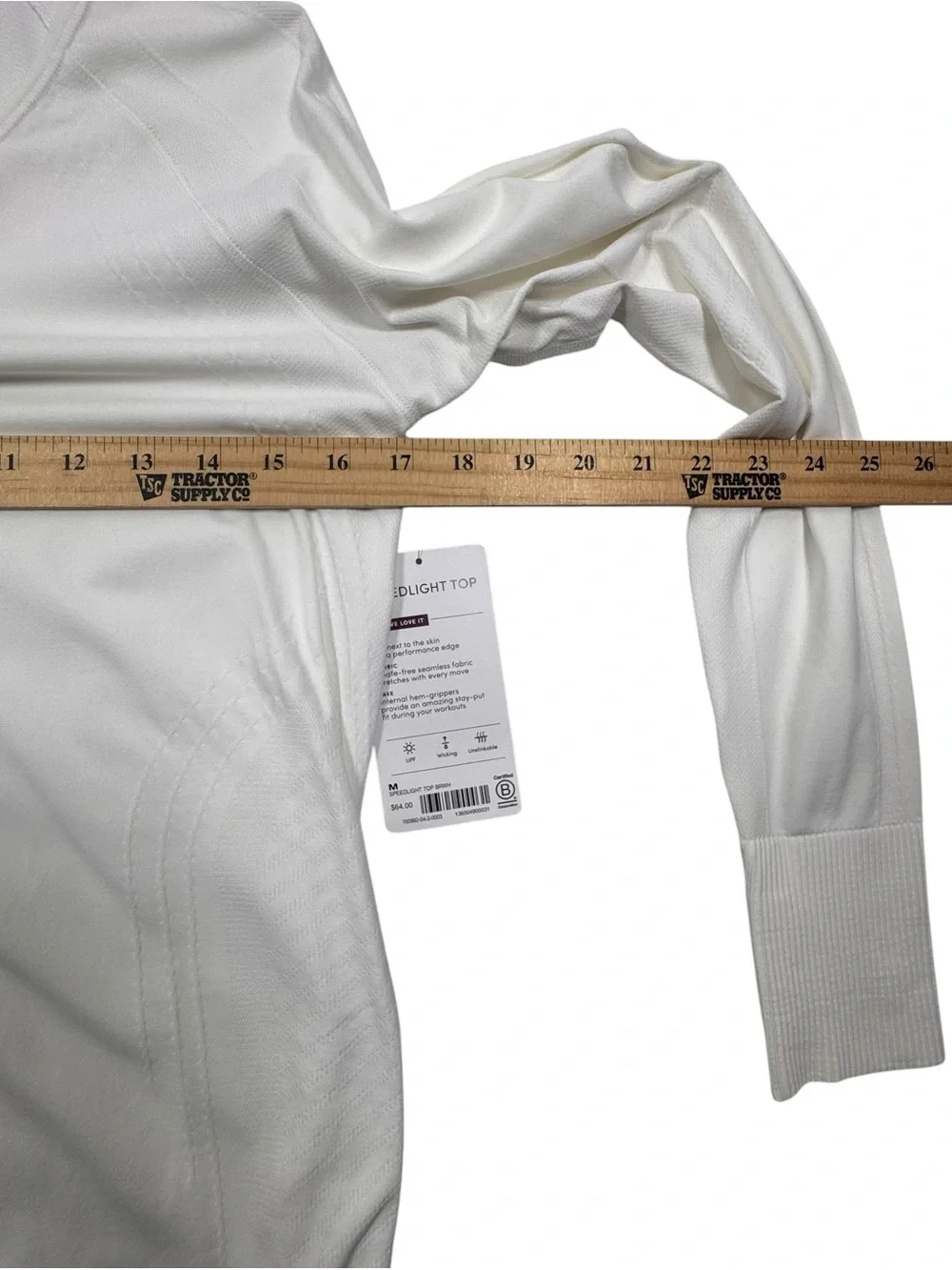 Athleta speedlight seamless top Bright White Size Medium NWT $64